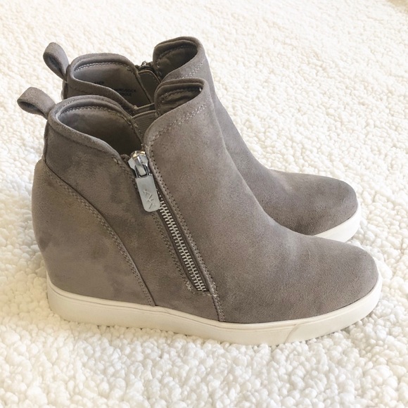 anne klein wedge sneakers